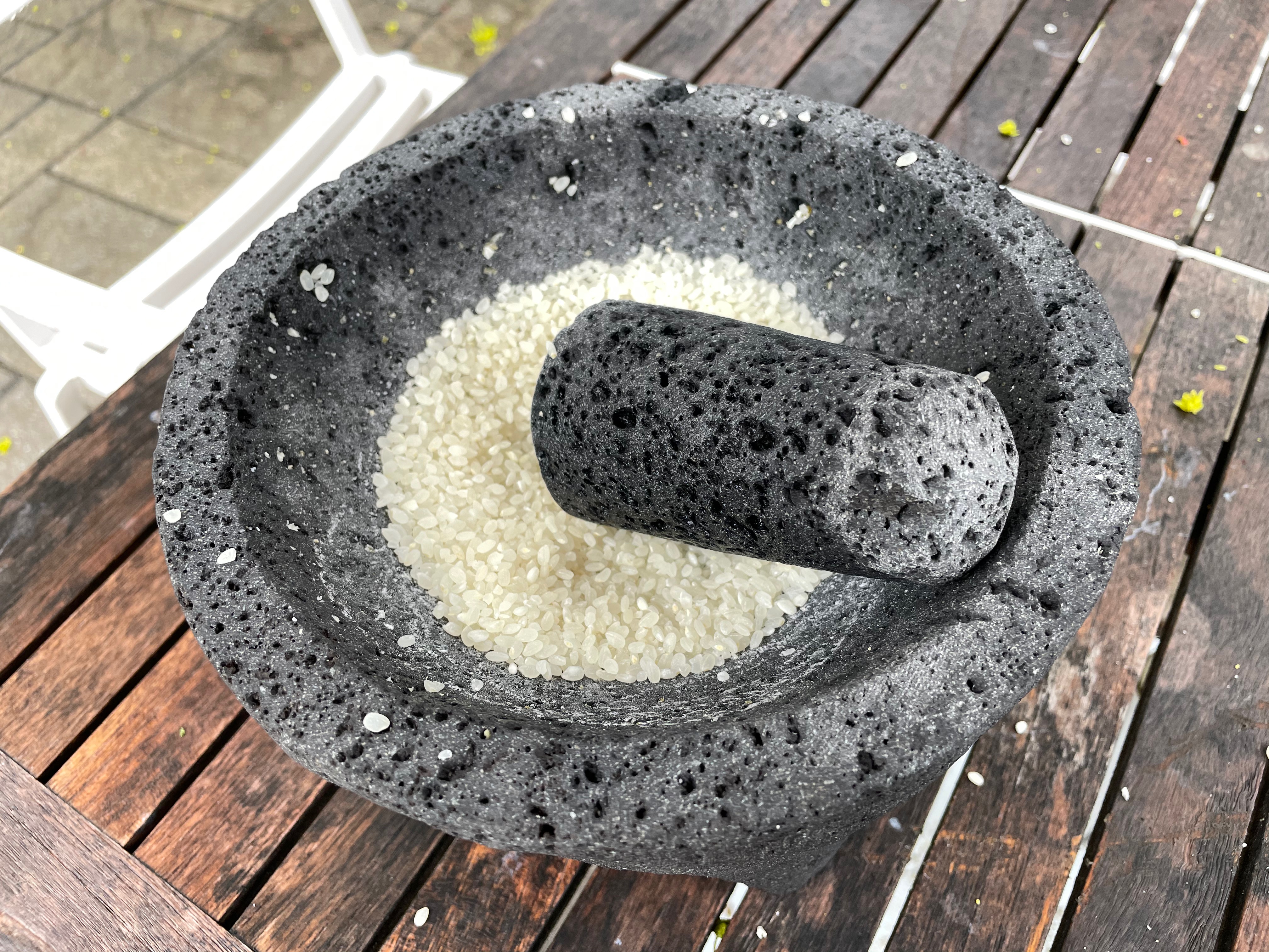 molcajete with rice